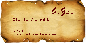 Olariu Zsanett névjegykártya